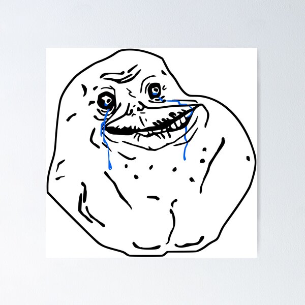 Forever Alone Troll Face Crying GIF