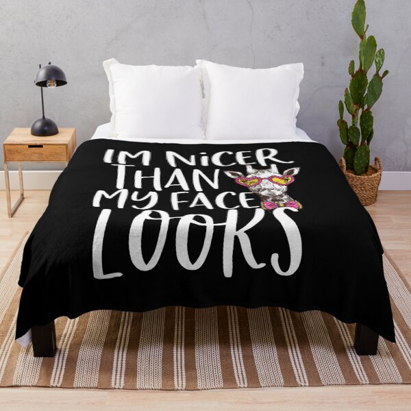 Item preview, Im Nicer Than My Face Looks Hipster animal Giraffe Great Gift Idea With Sayings Sarcastic Cute Mom Funny Gift designed and sold by Akmloza.