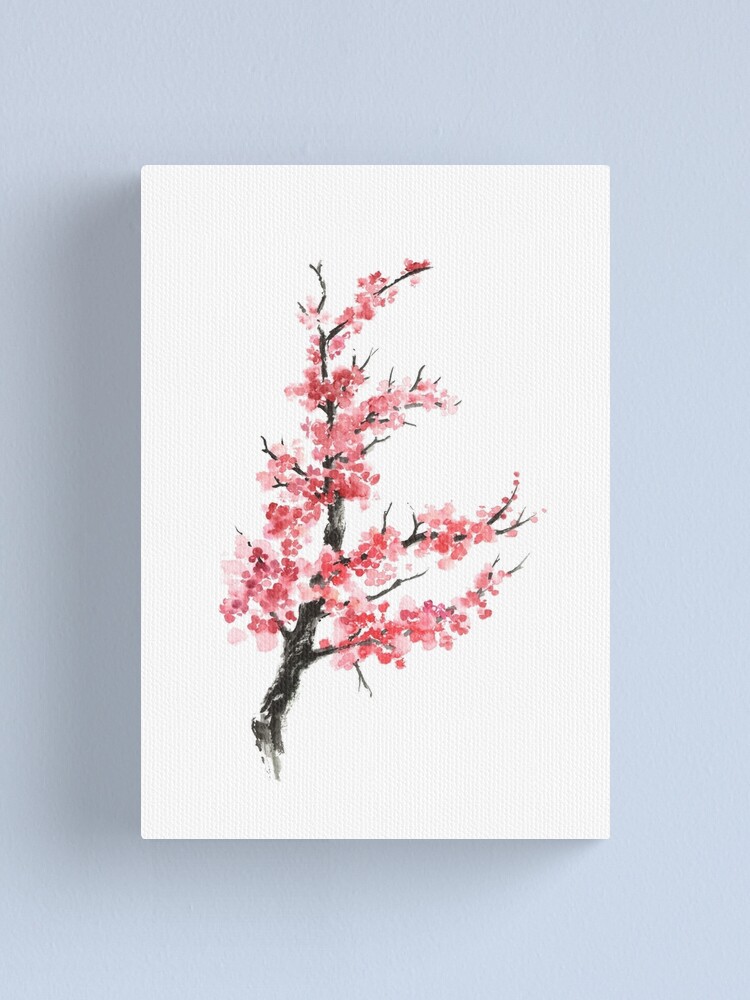 Cherry Blossom, Pink Gifts For Her, Sakura Giclee Fine Art Print, Flower  Watercolor Painting Tote Bag