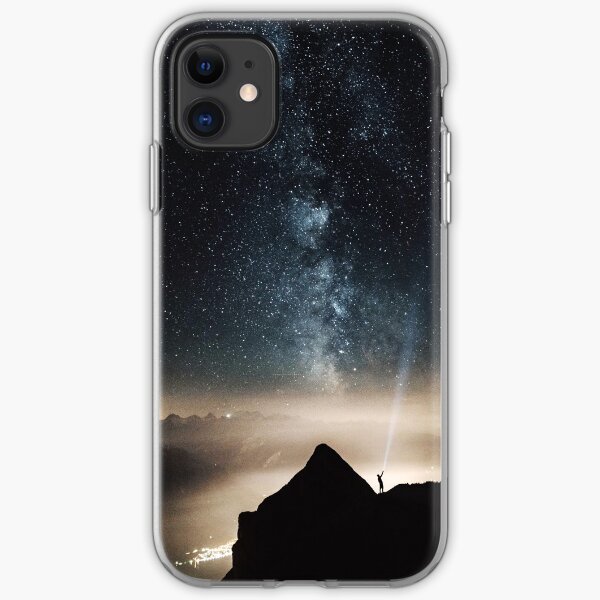 Look at stars in galaxy iPhone Soft Case