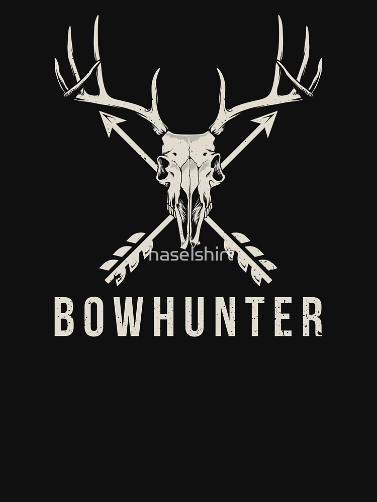 Bowhunter Deer Skull Minimalist Bowhunting T T Shirt For Sale By Haselshirt Redbubble 7819