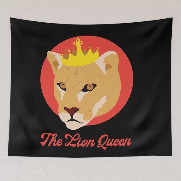Item preview, The Lion Queen feminist woman gift idea designed and sold by Catcrea.