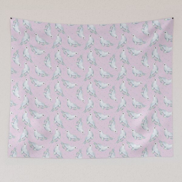 Item preview, Cute white seal pattern designed and sold by ChamodSachintha.