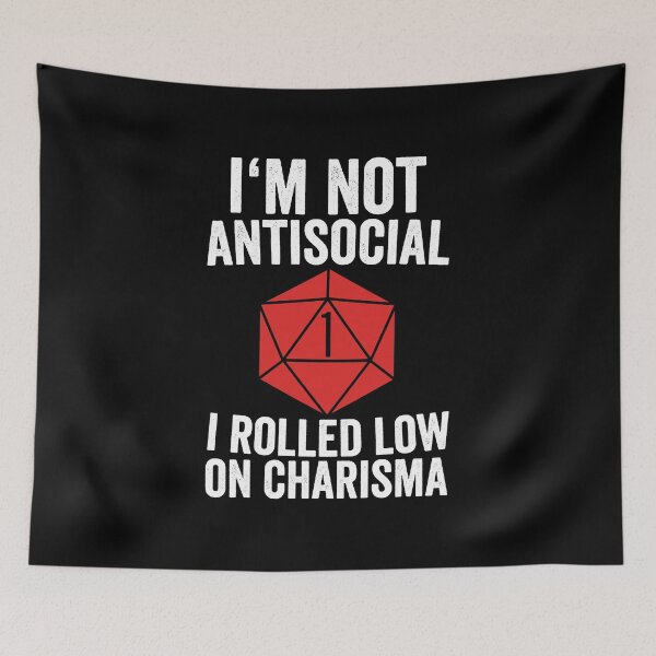 Item preview, DND Player Antisocial designed and sold by Shirthero247.