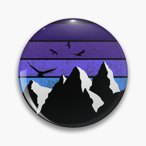 Artikelvorschau, Minimalistisch Berg Farben v2w - Blau Vögel entworfen und verkauft von BLucknerDesign.