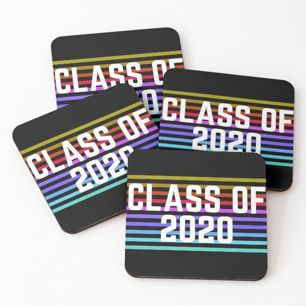 Item preview,  Class Of 2020  White Font With Colorful Lines Behind designed and sold by vineeth.