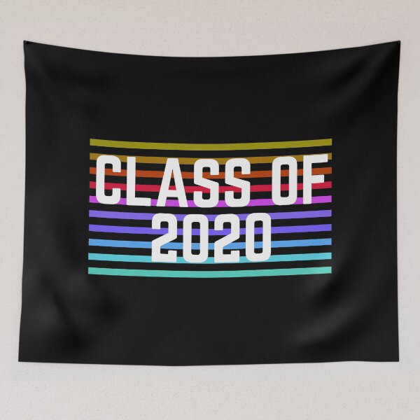 Item preview,  Class Of 2020  White Font With Colorful Lines Behind designed and sold by vineeth.