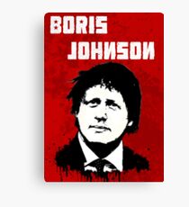 Boris Johnson / Che Guevara Black Hair Canvas Print