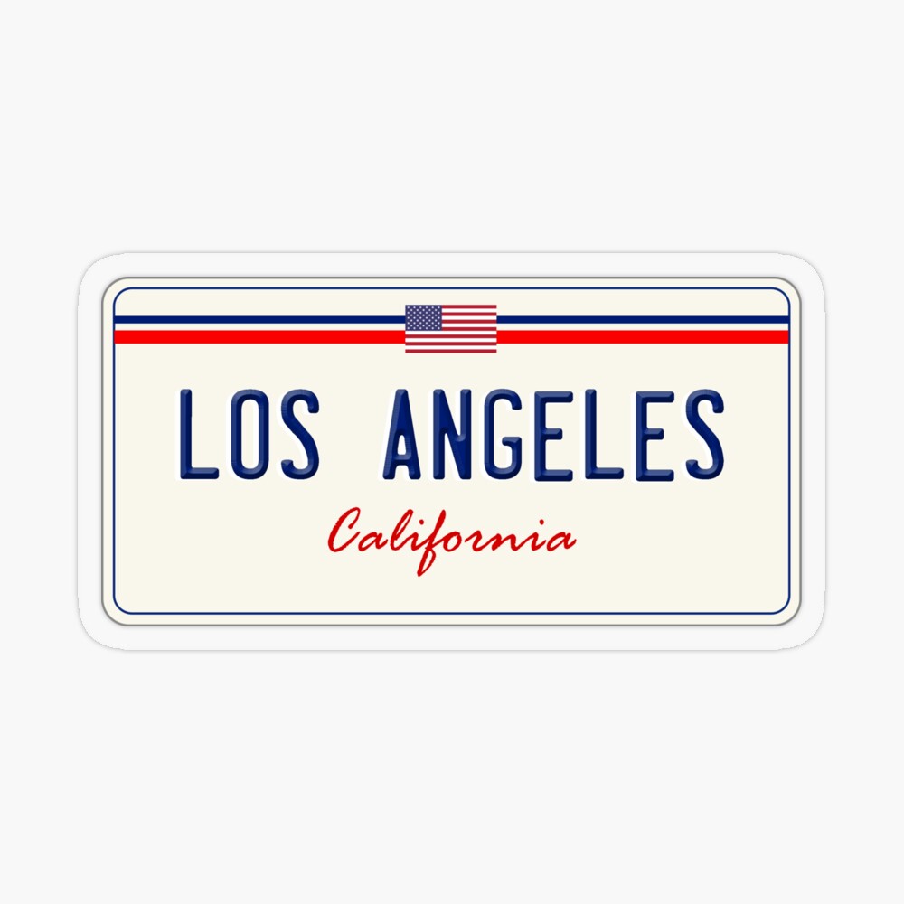 Los Angeles Black Varsity Lettering  Sticker for Sale by jean hopkins