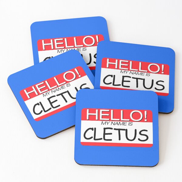 Item preview, "HELLO! MY NAME IS CLETUS" NAME TAG designed and sold by WOOFANG.