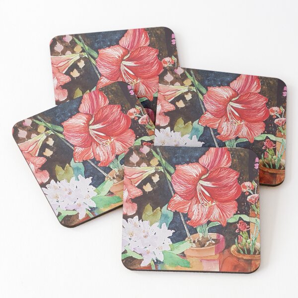 Item preview, Amaryllis being Sociable in May, Kirstin White, watercolour designed and sold by Kirstin White.