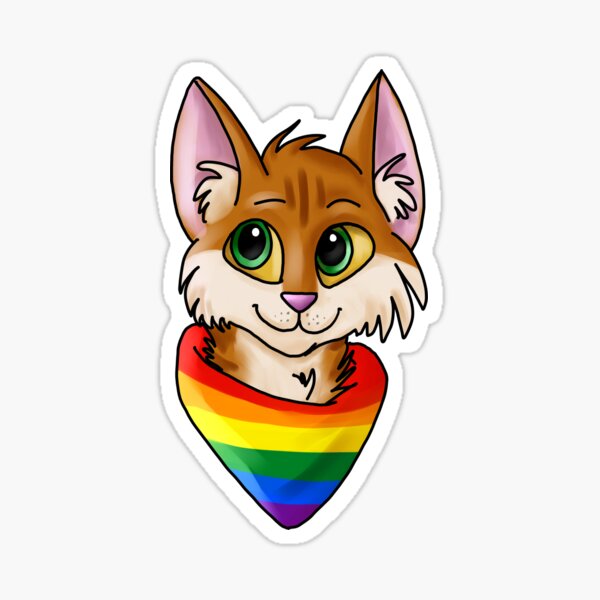 "Pride Cat Gay" Sticker for Sale by TookFluff Redbubble