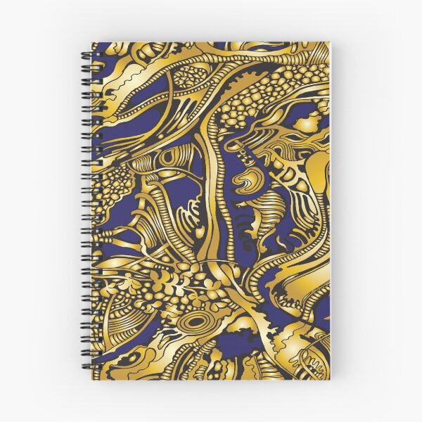 Item preview, Gold and Blue tree pattern designed and sold by Creator's Mantle.