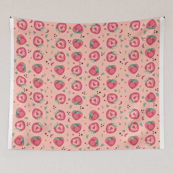 Item preview, Patrón muy rosado de fresa designed and sold by Simplulina.