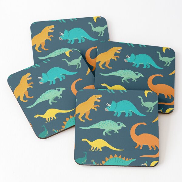 Item preview, Hand drawn pattern with dinosaurs designed and sold by AngelinaBambina.