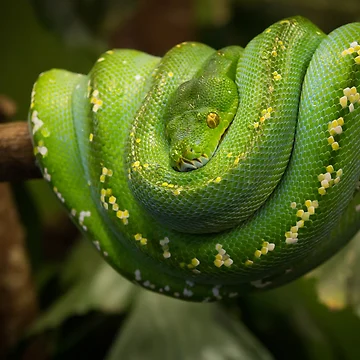 Artwork thumbnail, green tree python by Cloudtail