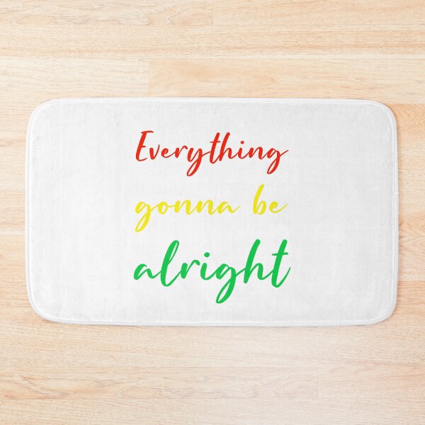 Item preview, Everything gonna be alright reggae rasta colours on white gift designed and sold by Stageystuff.