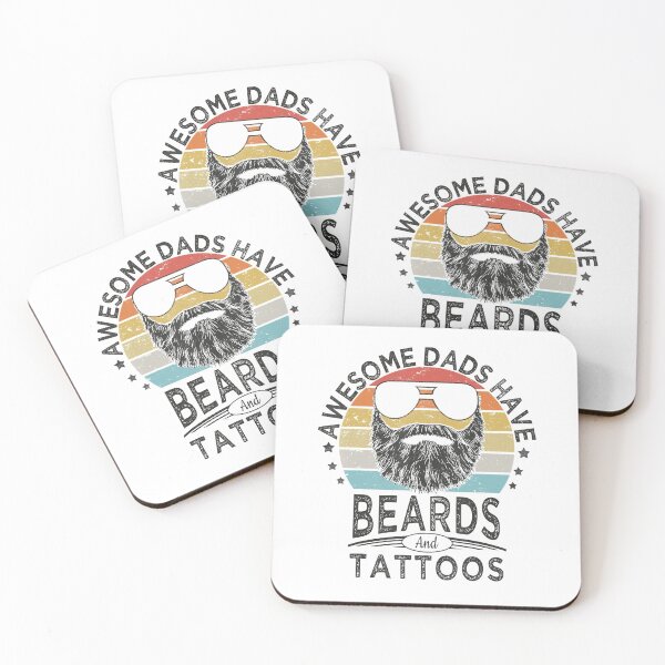 Item preview, Awesome Dads Have Beards and Tattoos  Funny bearded dad  designed and sold by BRONZELBTAYLOR.