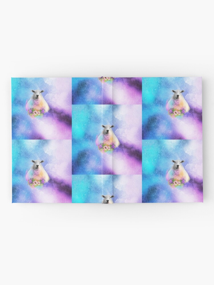 Alternate view of Floral Sheep Distressed Watercolour Splash Hardcover Journal