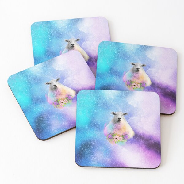 Item preview, Floral Sheep Distressed Watercolour Splash designed and sold by tribbledesign.
