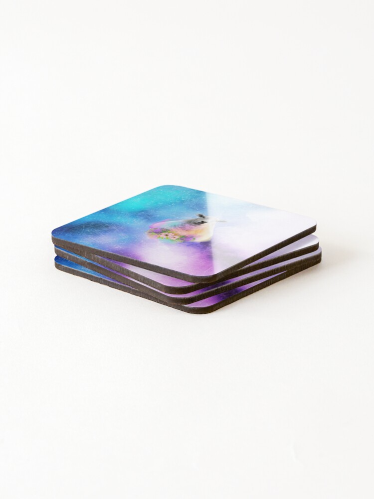 Alternate view of Floral Sheep Distressed Watercolour Splash Coasters (Set of 4)