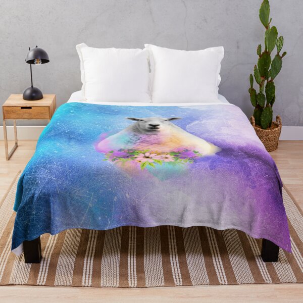 Item preview, Floral Sheep Distressed Watercolour Splash designed and sold by tribbledesign.