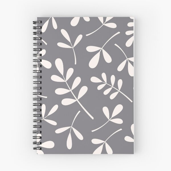 Item preview, Assorted Leaf Silhouettes Cream on Grey designed and sold by NataliePaskell.