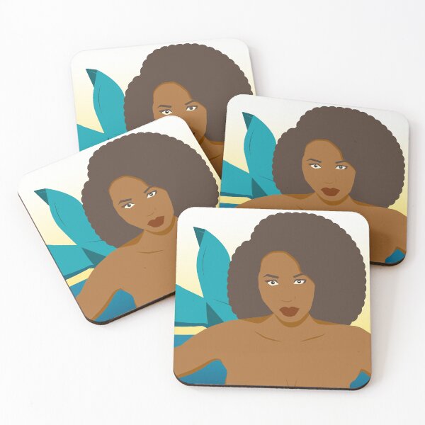Item preview, Fierce Black Mermaid with Afro designed and sold by Rebekah Peluszak.