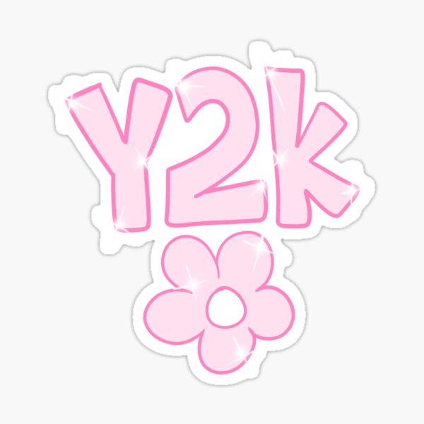 pink y2k letters sticker by gross girl99 redbubble