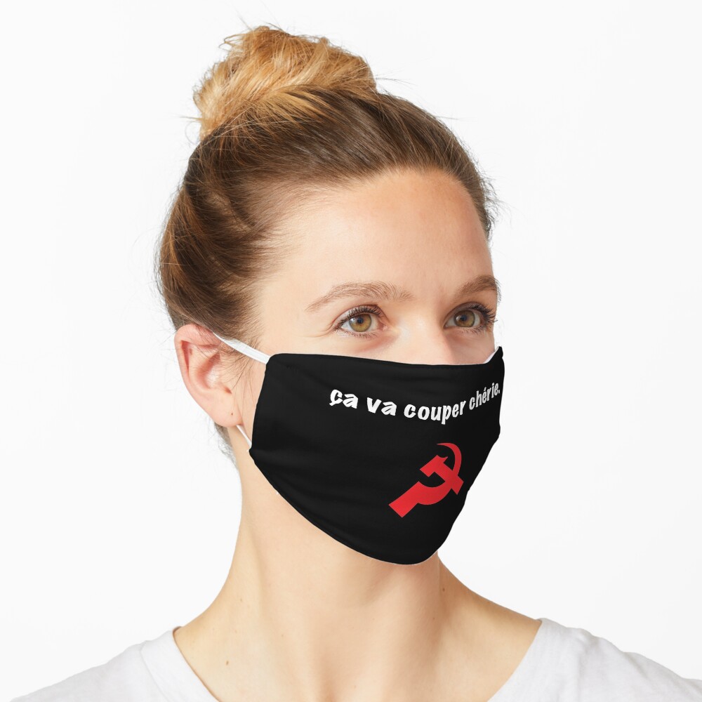 Ca Va Couper Cherie Citation La Cite De La Peur Mask By Catcrea Redbubble