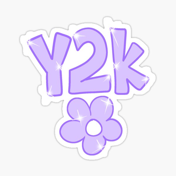 Cyber Lettering Y2k Aesthetic Purple Sticker