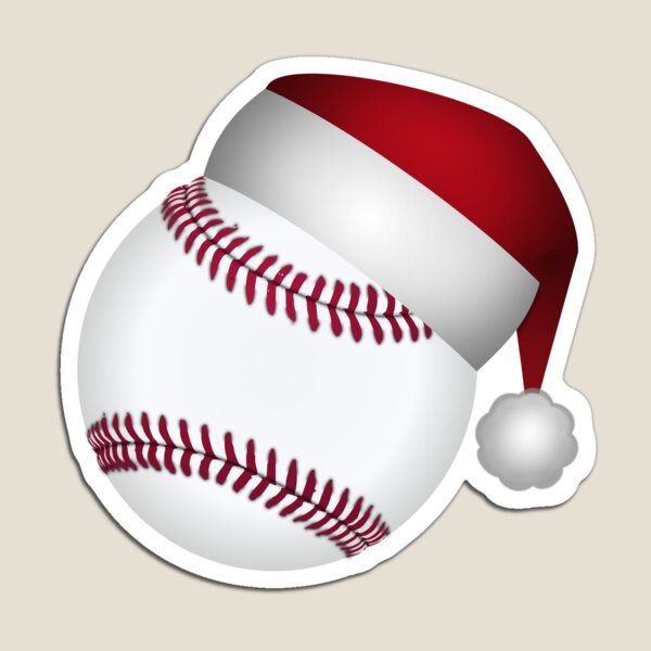 Christmas Baseball Magnet