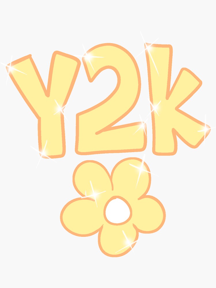 Yellow Y2k Letters Sticker By Gross Girl99 Redbubble