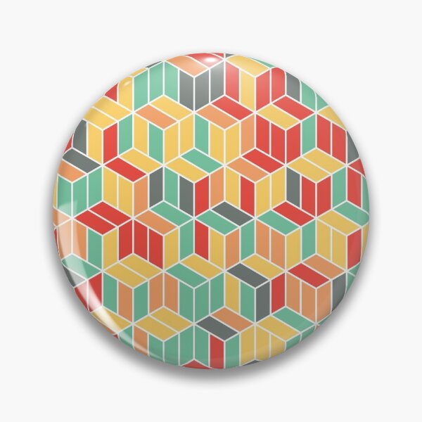 Item preview, Retro Style Cube Geometric Pattern designed and sold by FakeMirror.