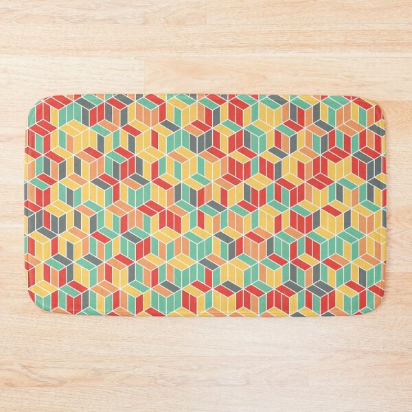 Item preview, Retro Style Cube Geometric Pattern designed and sold by FakeMirror.