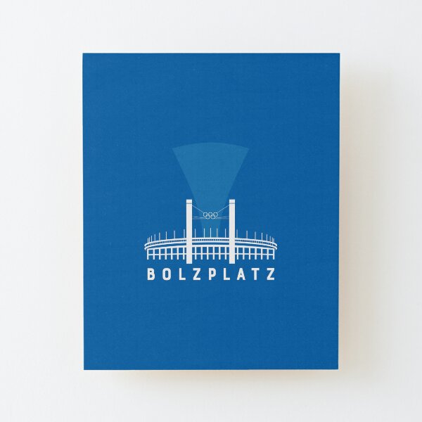 Bolzplatz - Olympiastadion Aufgezogener Druck auf Holz