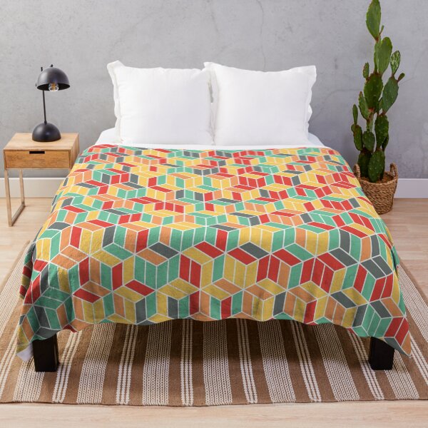 Item preview, Retro Style Cube Geometric Pattern designed and sold by FakeMirror.