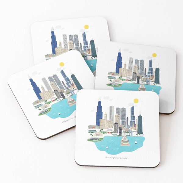 Item preview, Downtown Chicago Illustration  designed and sold by Lindseykayco.
