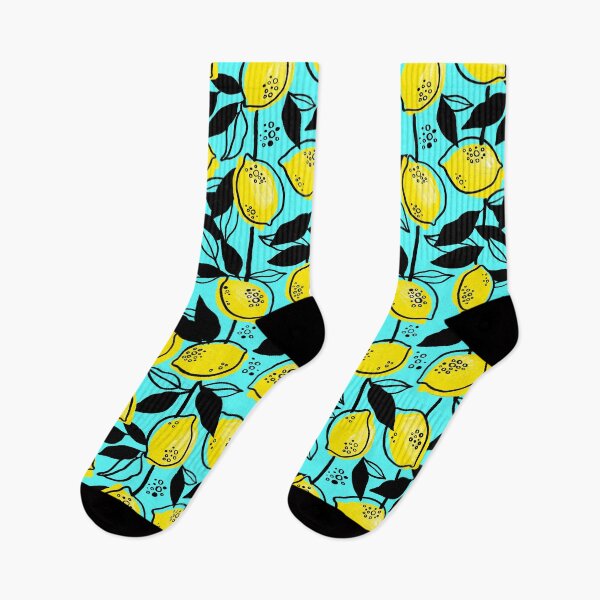Item preview, Yellow juicy lemons on a blue background designed and sold by Galo4ka555.