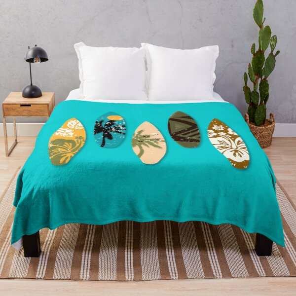 Item preview, Hawaiian surf tables on turquoise background designed and sold by oceanys.
