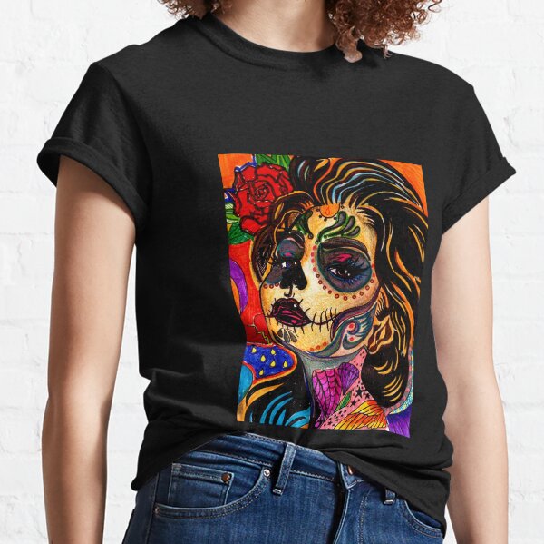 Catrina naranja Camiseta clásica