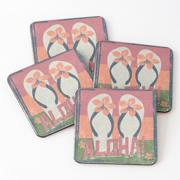 Item preview, Retro Aloha With Flip-Flops designed and sold by SharksOnShore.