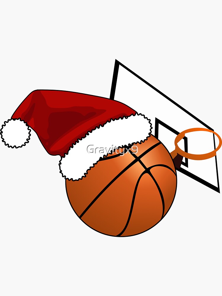 "Christmas Basketball " Sticker by Gravityx9 Redbubble