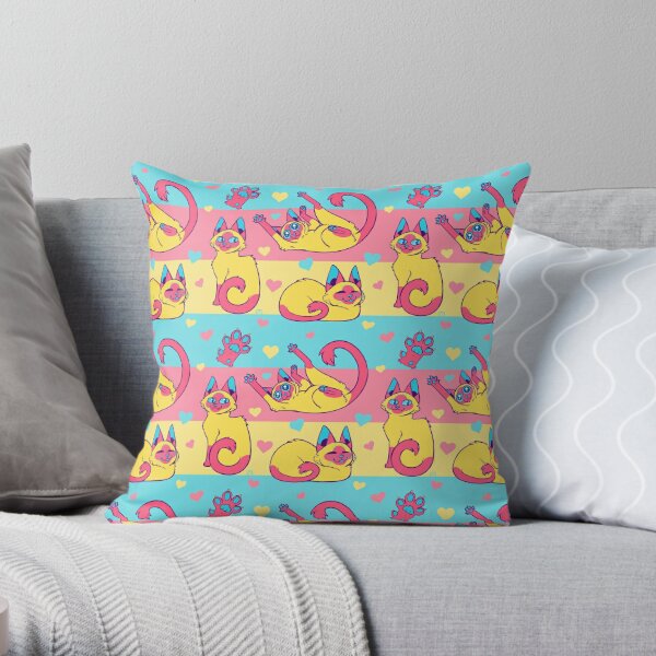 Queer Kitties - Pansexual Throw Pillow