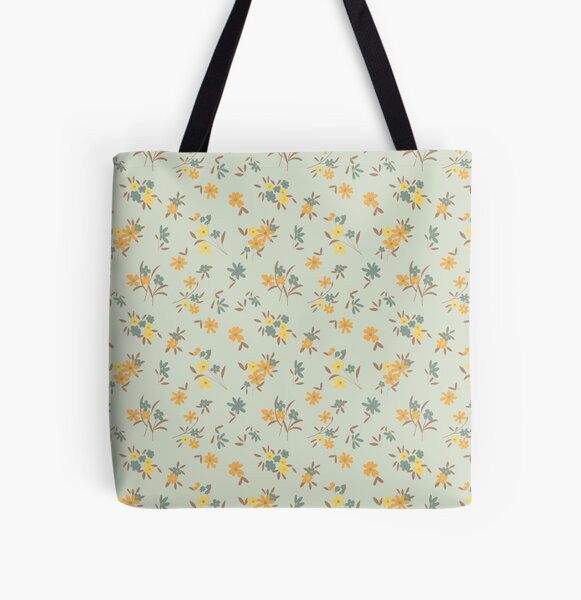Black, Orange, Olive Simple Ditsy Floral Duffle Bag for Sale by  StudioPosies