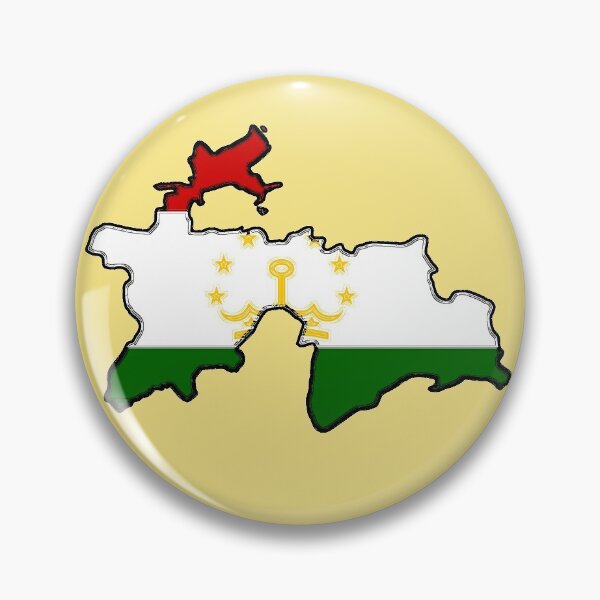 Item preview, Tajikistan Map With Tajik Flag designed and sold by Havocgirl.