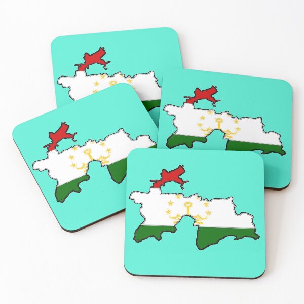 Item preview, Tajikistan Map With Tajik Flag designed and sold by Havocgirl.