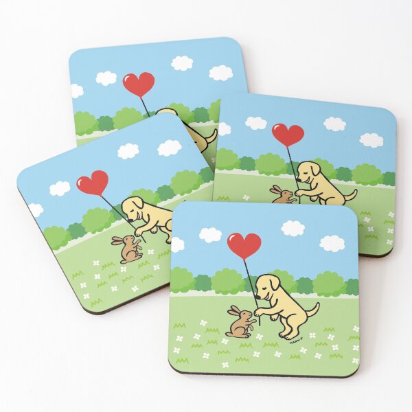 Item preview, Yellow Labrador and Rabbit Friend designed and sold by HappyLabradors.