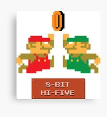 8-Bit Hi-Five Canvas Print