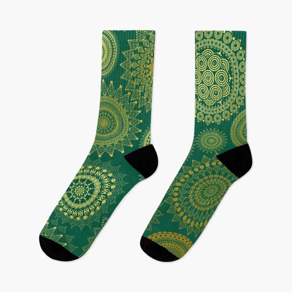 Item preview, Mandala pattern dark turquoise gold designed and sold by ChrissiCreation.